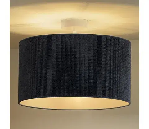 Svietidlá  - Prisadený luster CORDUROY 1xE27/15W/230V tmavo pr. 40 cm modrá 604871