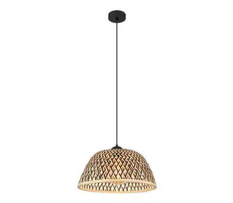 Svietidlá Globo 15767H1 - Luster na lanku COLLY 1xE27/15W/230V bambus 15767H1