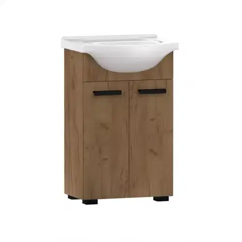 Nábytok do kúpeľne Kúpeľňová zostava Plain 50 2D nohy Dub Craft