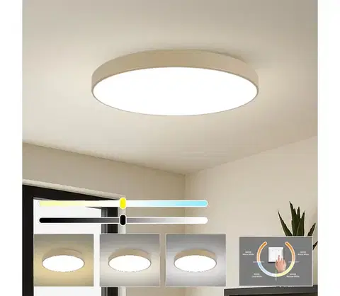 Svietidlá BRILAGI-LED Stropné svietidlo POOL LED/128W/230V 3000/4000/6000K priemer 100 cm béžové BRI566