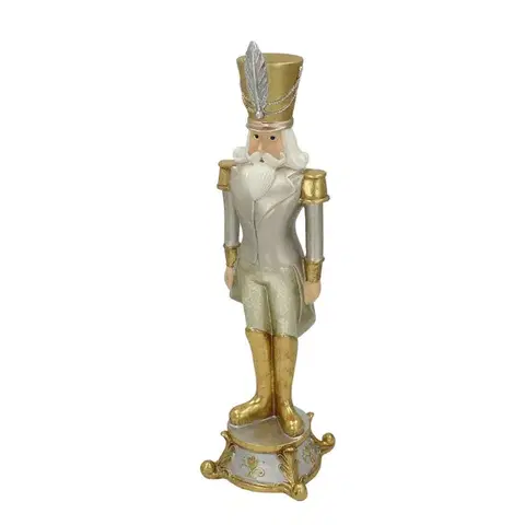 Vianočné dekorácie Figúrka Luskáčika 42cm silver gold