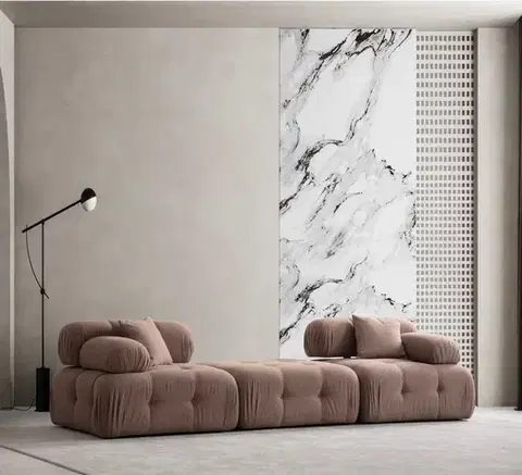 Pohovky a gauče Trojmiestna pohovka Doblo 3 Seater ( L1-Pouffe-1R) - Cappucino