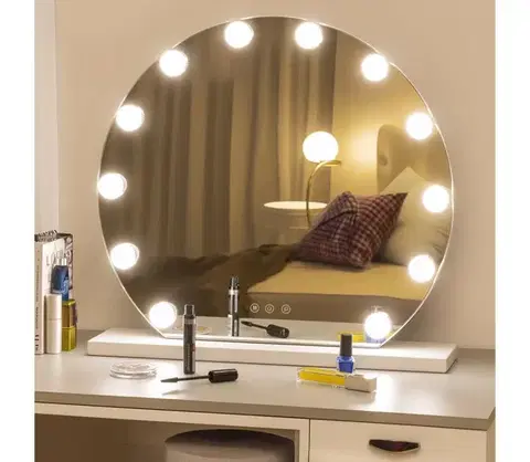 Kúpeľňové zrkadlá BRILAGI - LED stmievateľné make-up zrkadlo HOLLYWOOD LED/12W/230V 3000-6500K FG-M6-WD01-WHT