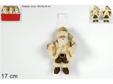 Vianočné dekorácie MAKRO - Santa 17cm rôzne druhy