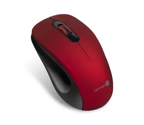 Klávesnice a myši CONNECT IT CMO-2230-RD - Bezdrôtová tichá myš MUTE 1200 DPI 1xAA čierna/červená CMO-2230-RD