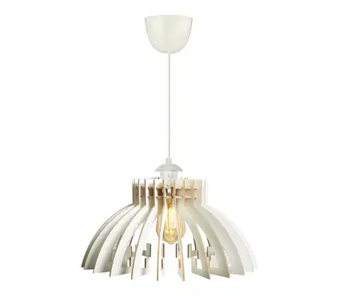 Svietidlá  Luster na lanku 1xE27/60W/230V biela pr. 39 cm 390FLH1559
