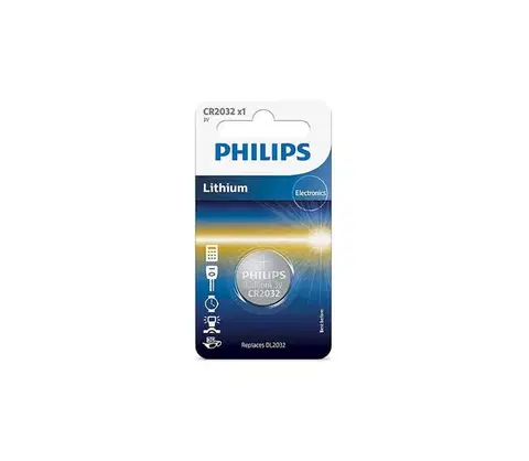 Predlžovacie káble Philips CR2032/01B - Lithiová batéria gombíková CR2032 MINICELLS 3V 240mAh Phil-CR2032/01B