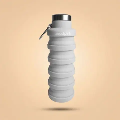 Športové fľaše BeastPink Foldable Bottle Grey 500 ml