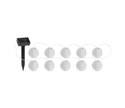 LED osvetlenie  LED Solárna reťaz 10xLED/1,2V 300mAh 3,7m IP44 studená biela 11227