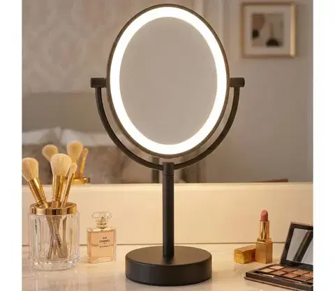 Kúpeľňové zrkadlá Eglo 201599 - Kozmetické zrkadlo s LED podsvietením LED/4W/4xAA IP65 čierna 201599