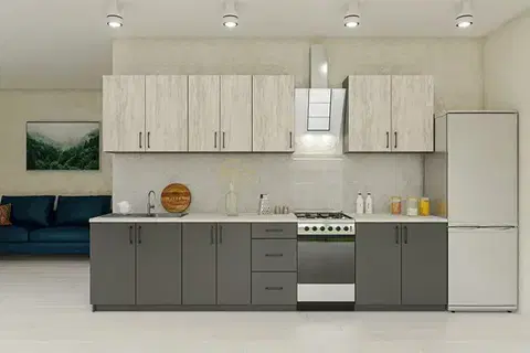 Kuchynské linky LIANA štýlová kuchyňa 260, artwood / antracit