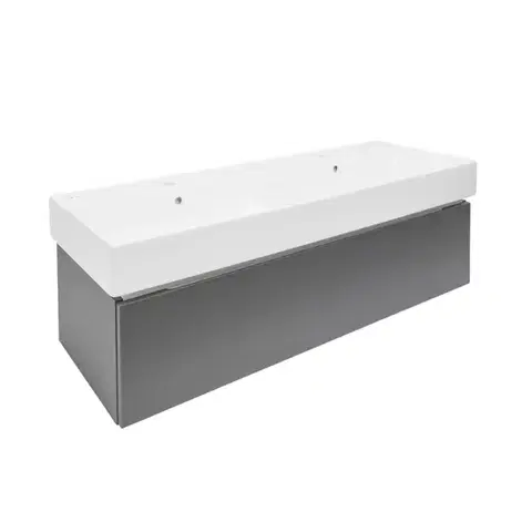 Kúpeľňový nábytok Kúpeľňová skrinka s umývadlom SAT Feel 120x30x46 cm antracit mat SATFEEL120ANTU2 SATFEEL120ANTU2