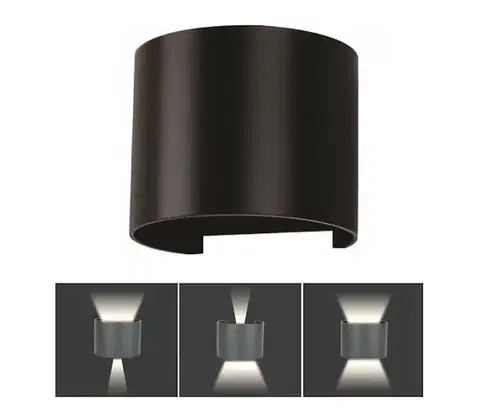 Svietidlá  LED Vonkajšie nástenné svietidlo LED/6W/230V 3000K IP65 čierna 217081