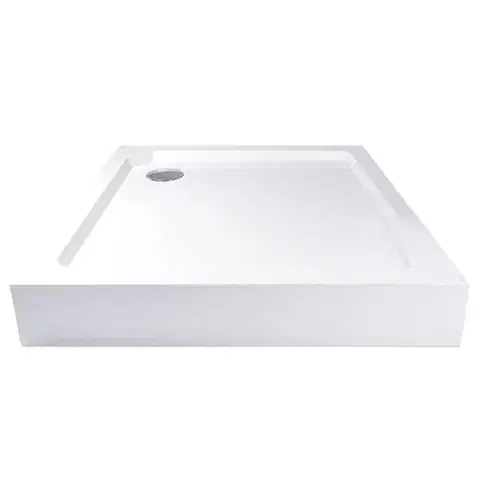 Vane Mereo Štvorcová sprchová vanička, 80x80x14 cm, SMC, biela, vrátane nožičiek a sifónu CV41H