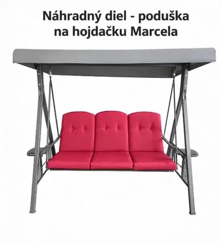 Záhradné hojdačky GARDENKUS ND Poduška na hojdačku MARCELA bordová