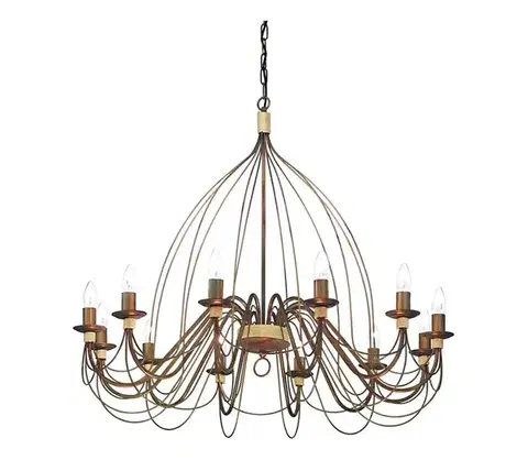 Svietidlá Ideal Lux - Luster na reťazi CORTE 12xE14/40W/230V pr. 95 cm meď 097671