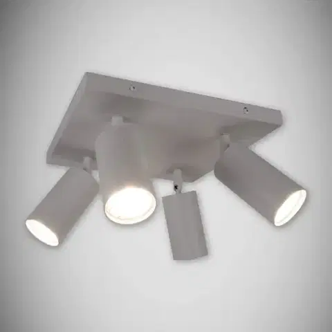 Lampy do obývačky Stropné bodové svietidlo Manam GU10 4D biely 03762 K4
