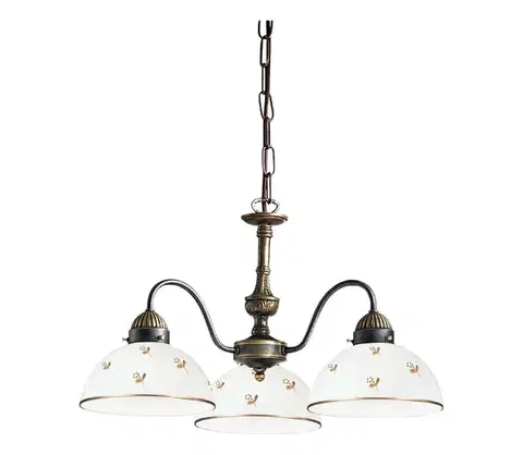 Svietidlá Kolarz 731.83.170 - Luster na reťazi NONNA 3xE27/75W/230V kvetinový motív, ružové zlato 731.83.170