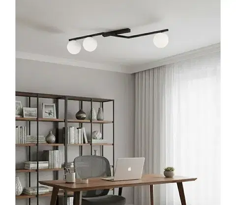 Svietidlá EMIBIG Stropné svietidlo NATON 3xE14/10W/230V čierna/biela 1508/3