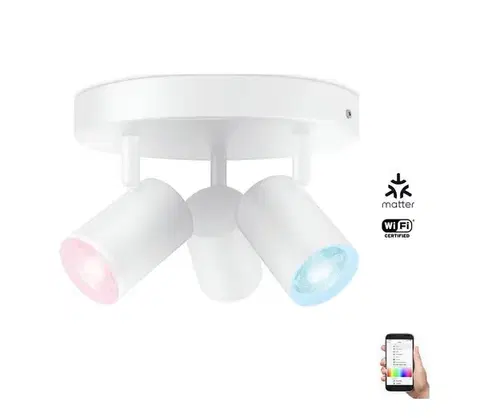 Svietidlá WiZ - LED RGBW Stmievateľné bodové svietidlo IMAGEO 3xGU10/4,9W/230V biela Wi-Fi 8719514554511
