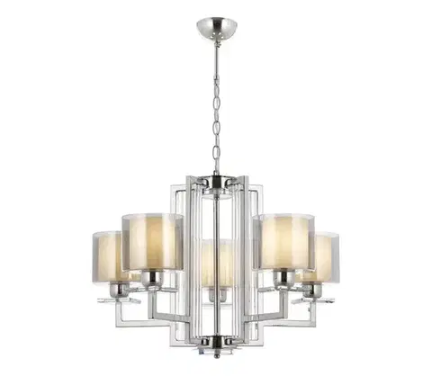 Svietidlá  Luster na reťazi VARANA 5xE27/40W/230V lesklý chróm 301AUR1186