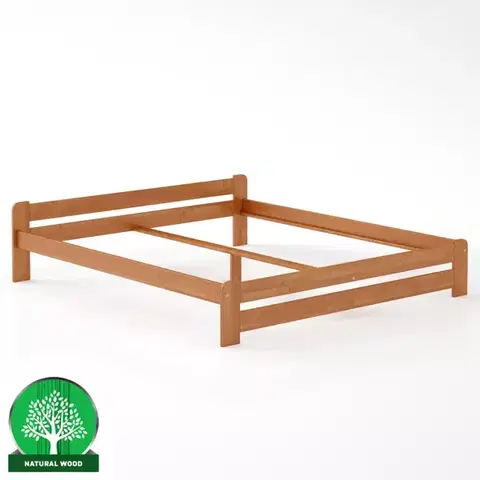 Drevené postele Posteľ borovica LK099–180x200 jelša