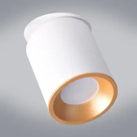Lampy do obývačky Bodové svietidlo Haron 314215 bielo-zlaté GU10 LW1