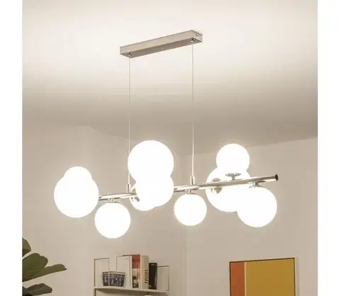 Svietidlá BRILAGI - LED luster na lankách MILLA 10xG9/3W/230V čierny chróm/biela 7010-10CW