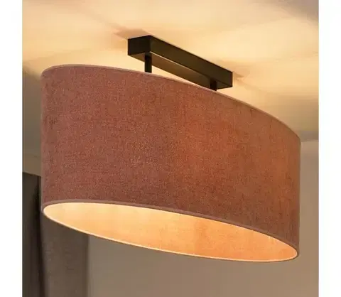 Svietidlá  - Prisadený luster OVAL 2xE27/15W/230V ružová 604475