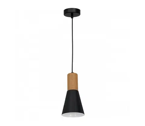 Svietidlá  Luster na lanku EDMON 1xE27/60W/230V čierna 1986