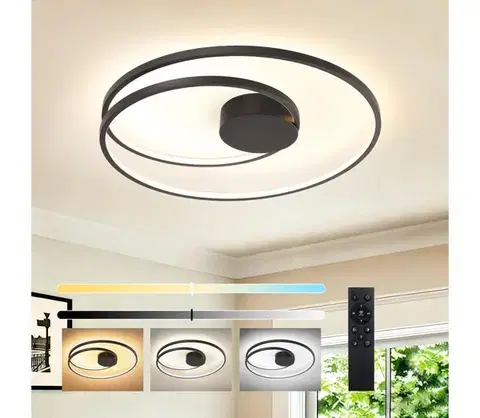 Svietidlá BRILAGI- LED stmievateľné stropné svietidlo TWISTER LED/75W/230V pr. 70 cm čierna +DO BRI490