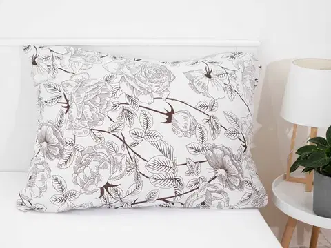 Obliečky MKLozkoviny.sk Obliečka Mako jersey 70×90 cm – Emilia hnedá-  -