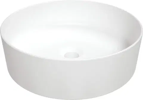 Umývadlá DEANTE - Okrúhle biele keramické umývadlo na dosku CGR_6U4S