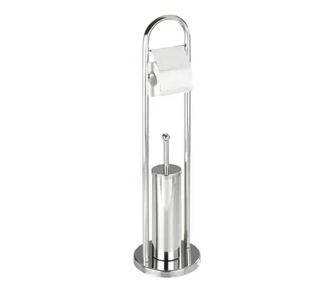 Svietidlá WENKO 16993100 - WC súprava VASTO 22x81 cm nerez/strieborná 16993100