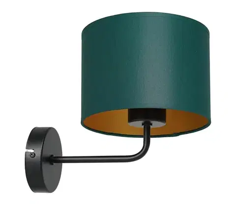 Svietidlá  Nástenná lampa ARDEN 1xE27/60W/230V zelená/zlatá 3543