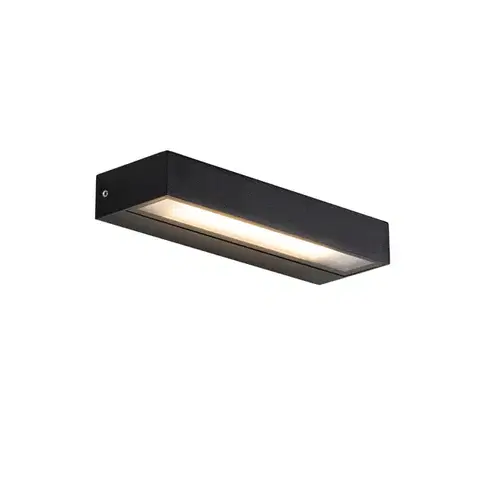 Vonkajšie nástenné svietidlá Moderné nástenné svietidlo čierne 22 cm vrátane LED IP65 - Hannah