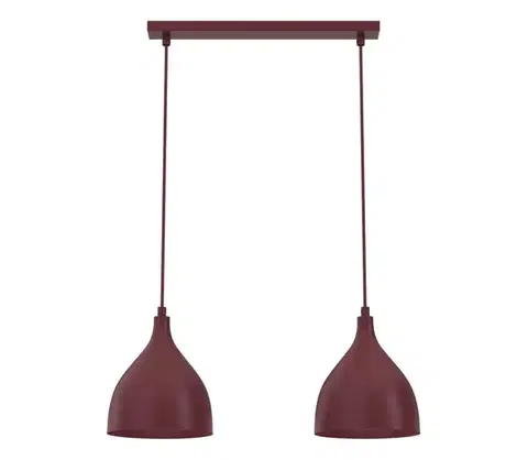 Svietidlá  Závesný luster na lanku NOAK CLASSIC 2xE27/15W/230V bordový 6239