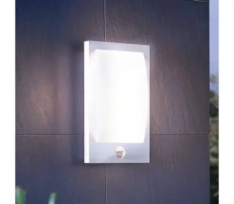 Záhradné lampy Eglo 97238 - Vonkajšie nástenné svietidlo so senzorom VERRES 1xE27/12W/230V IP44 97238