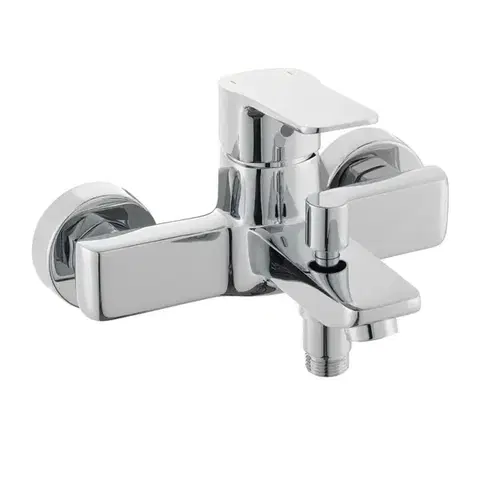 Kúpeľňové batérie Vaňová batéria SAT Cube Way bez sprchového setu 150 mm chróm CU222 CU222
