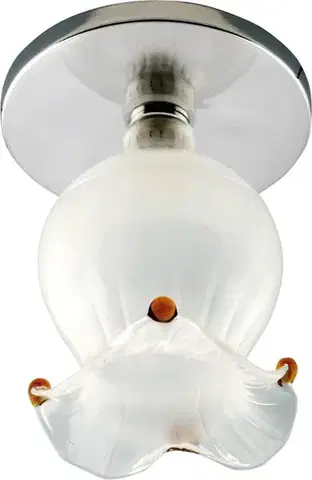 Stropná svetla Stropné svietidlo Candellux Sk-38 so skleneným kvetinovým zvončekom
