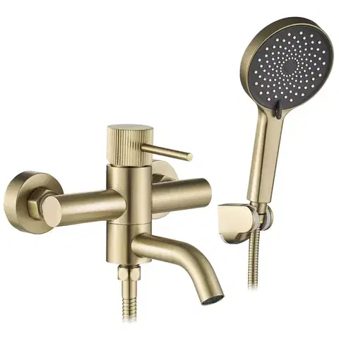Kúpeľňové batérie REA - Vaňová batéria Lungo Stripe Gold Brush REA-B8055