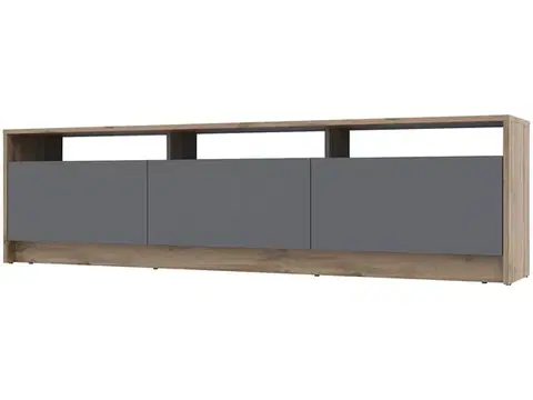 TV stolíky NABBI Ulfet U3 tv stolík dub tahoe / antracit