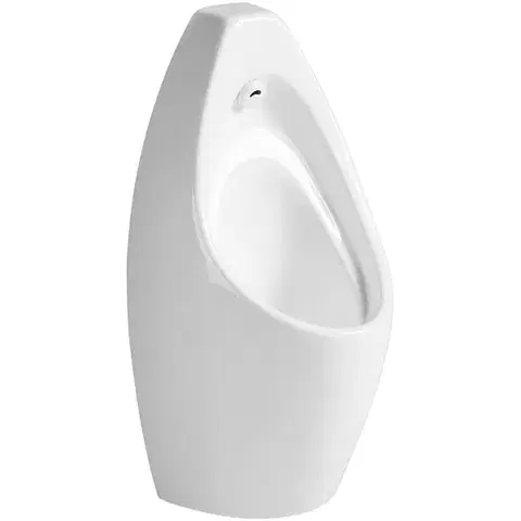 Pisoáre CERANO - Pisoár závesný Vector - senzorové splachovanie - biela lesklá - 76x37 CER-680506