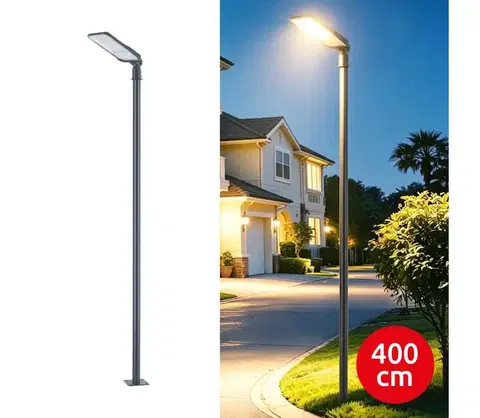 Záhradné lampy BRILAGI-LED Vonkajšie svietidlo so stĺpom a 4 m káblom URBANLIGHT LED/200W/230V antracit IP65 BG4772+BG3822