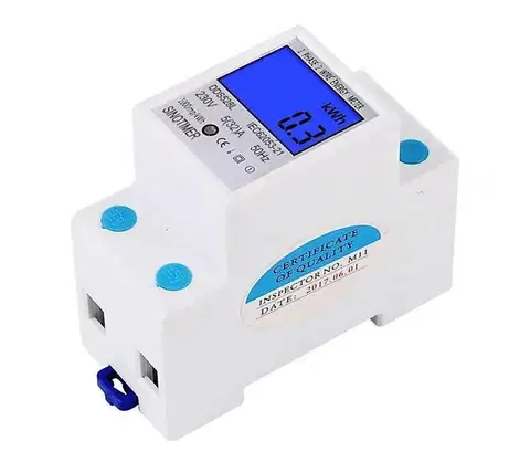Predlžovacie káble  Digitálny jednofázový elektromer na DIN lištu DDS528L R239C