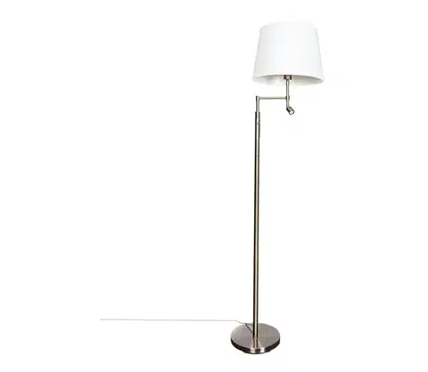 Lampy ByRydens 1988780-5504-LED Stojacia lampa ORLANDO 1xE27/5W/230V+LED/3W biela/bron 1988780-5504