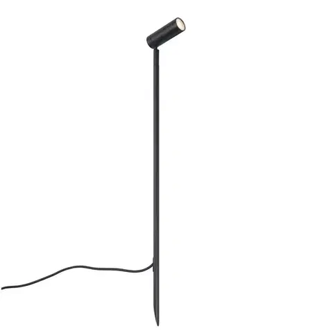 LED reflektory a svietidlá s bodcom do zeme Bodové svietidlo čierne 80 cm vrátane LED nastaviteľné IP65 vrátane kábla a zástrčky - Carl