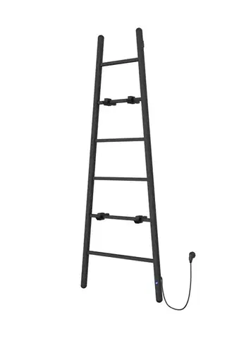Radiátory do kúpeľne Instalprojekt - Elektrický sušiak ESCADA 2 - Farba radiátora - Čierna matná, Rozmer radiátora - 600 x 1600 mm, výkon 160 W RADESCE231