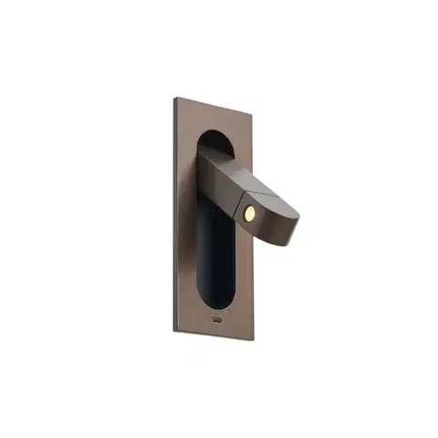 Nástenné osvetlenie Moderné nástenné svietidlo tmavý bronz vrátane LED a portu USB-C - Hilton