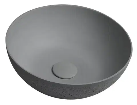 Umývadlá SAPHO - FORMIGO betónové umývadlo na dosku, primere 39cm, šedá mat FG317